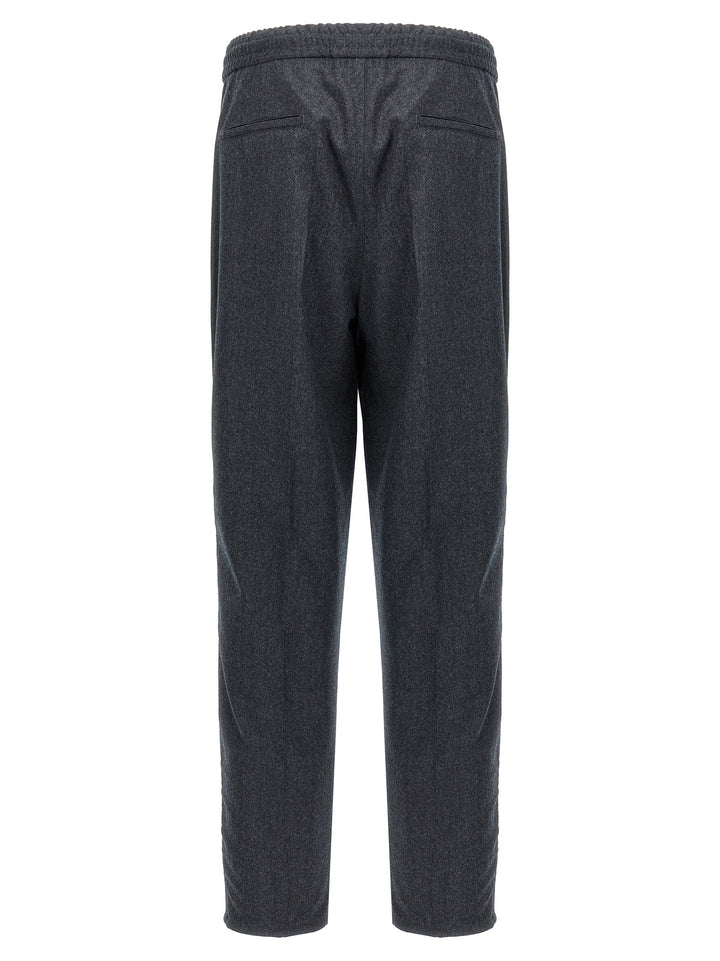 Brunello Cucinelli Gray Virgin Wool Casual Pants