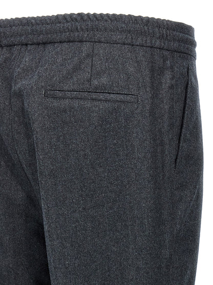 Brunello Cucinelli Gray Virgin Wool Casual Pants