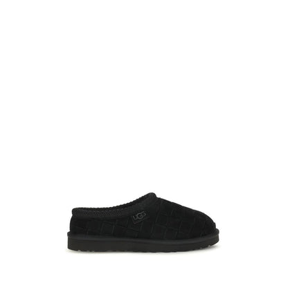UGG Black Suede Leather Mules
