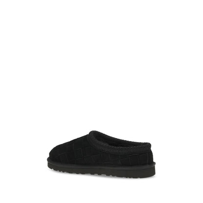 UGG Black Suede Leather Mules