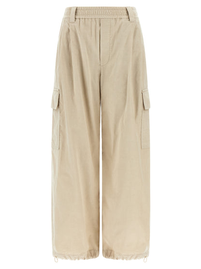 Brunello Cucinelli Beige Cotton Cargo Pants