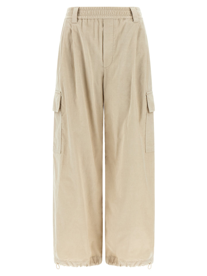 Brunello Cucinelli Beige Cotton Cargo Pants