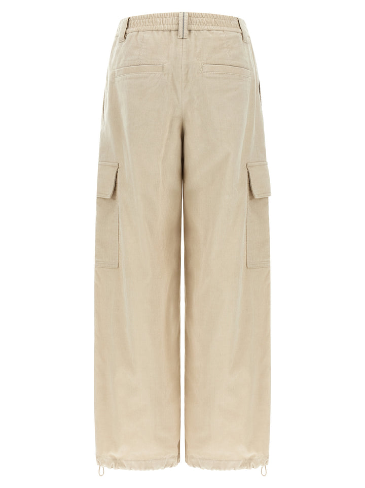 Brunello Cucinelli Beige Cotton Cargo Pants