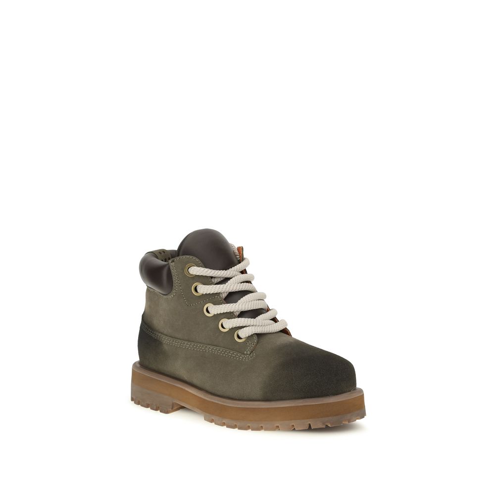 PDF Channel Bicolor Calf Leather Bos Taurus Lace-Up Boots