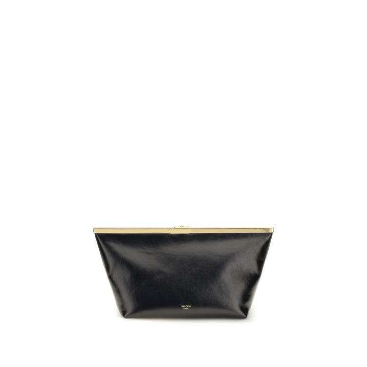 Jimmy Choo Black Calf Leather Bos Taurus Clutch Bag