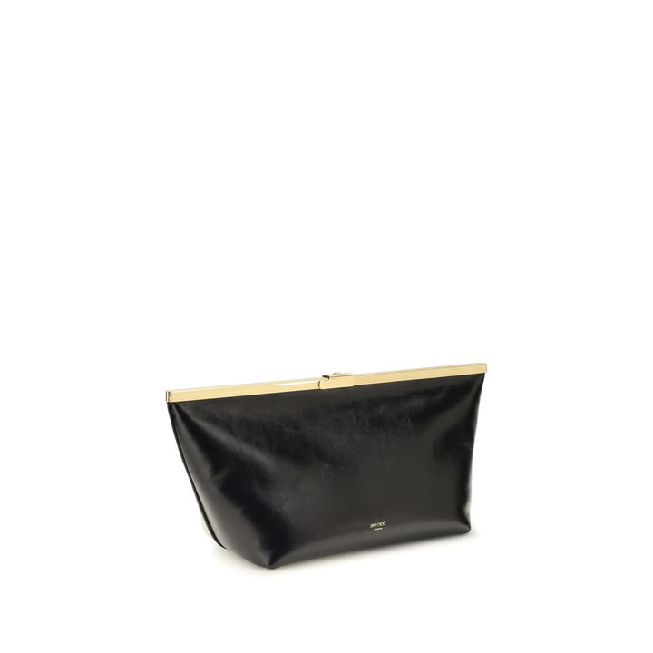 Jimmy Choo Black Calf Leather Bos Taurus Clutch Bag