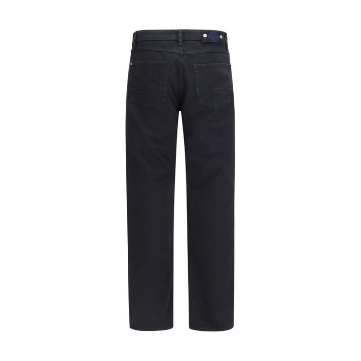 Stone Island Black Cotton Straight-Leg Jeans