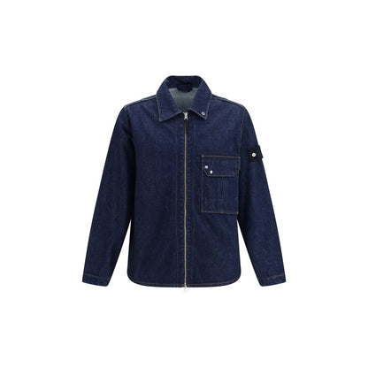 Stone Island Blue Cotton Denim Jacket