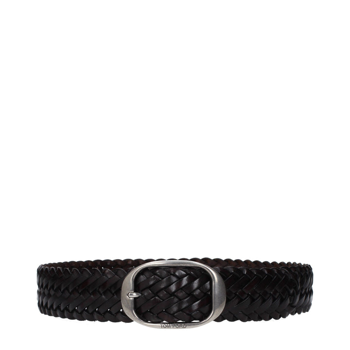 Tom Ford Brown Leather Regular Belt