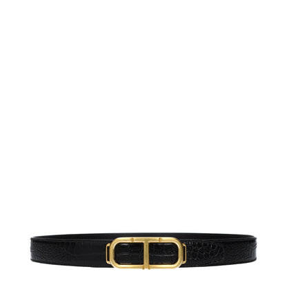 Tom Ford Black Leather Regular Belt