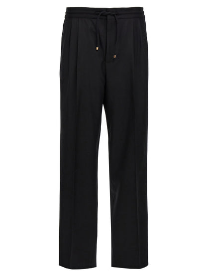 Brunello Cucinelli Black Wool Casual Pants
