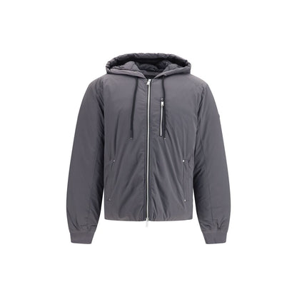 Moose Knuckles Gray Nylon Full-Length Jacket