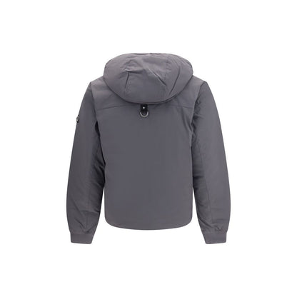 Moose Knuckles Gray Nylon Full-Length Jacket