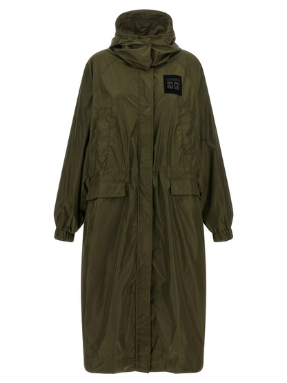 Ganni Bicolor Recycled Polyamide Coat