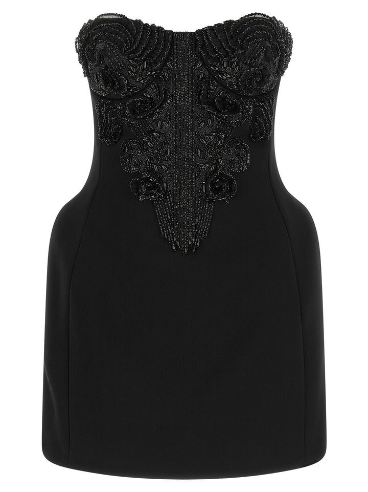 Elisabetta Franchi Black Polyester Short Dress
