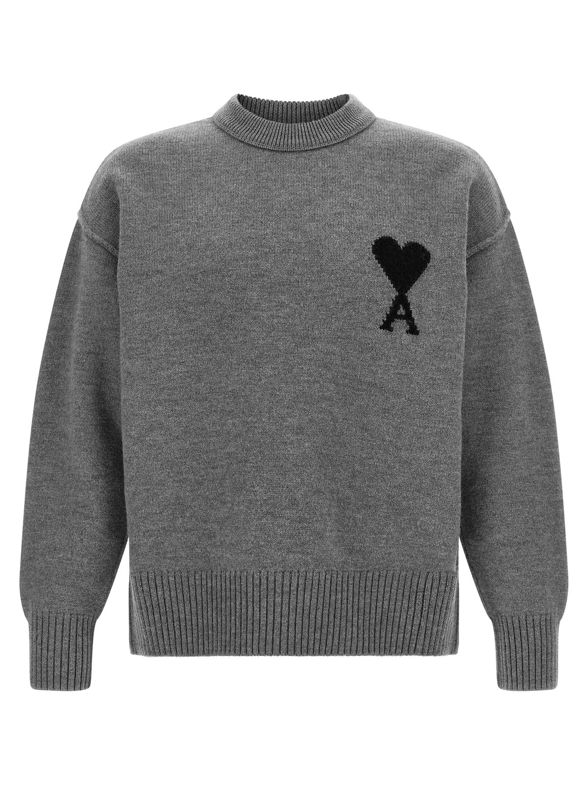 Ami Paris Gray Wool Cardigan