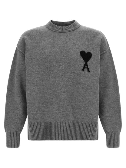 Ami Paris Gray Wool Cardigan