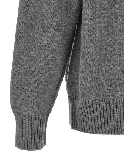 Ami Paris Gray Wool Cardigan