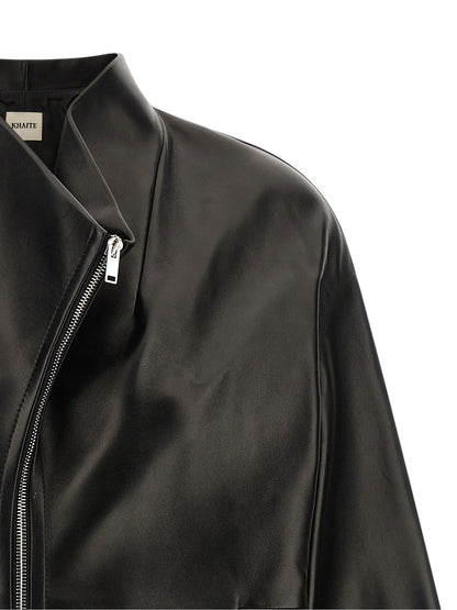 Khaite Black Lamb Leather Leather Jacket