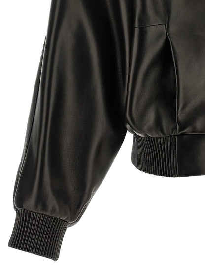 Khaite Black Lamb Leather Leather Jacket