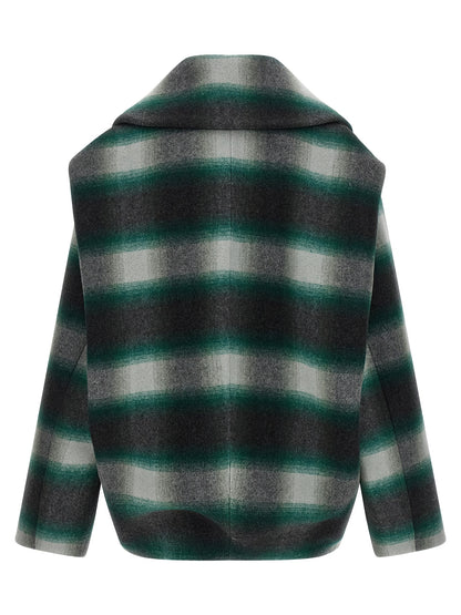 Balenciaga Bicolor Wool Full-Length Jacket
