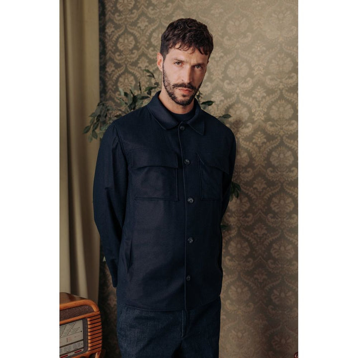 Autore Blue Cashmere Full-Length Jacket