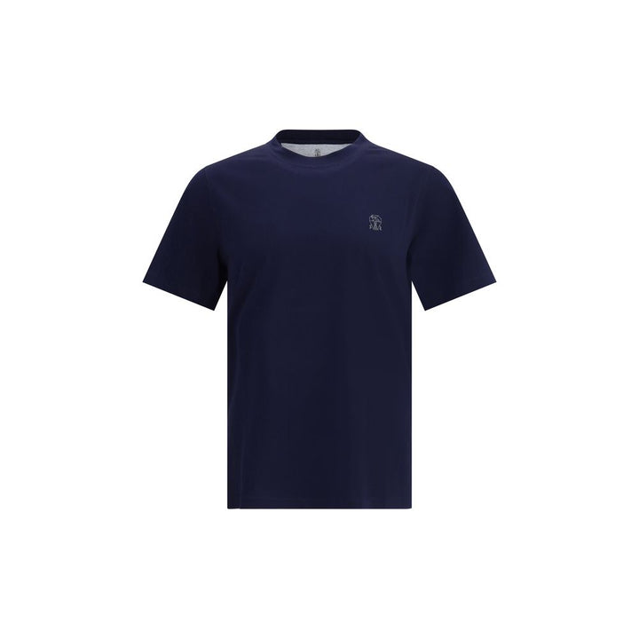 Brunello Cucinelli Blue Cotton T-Shirt