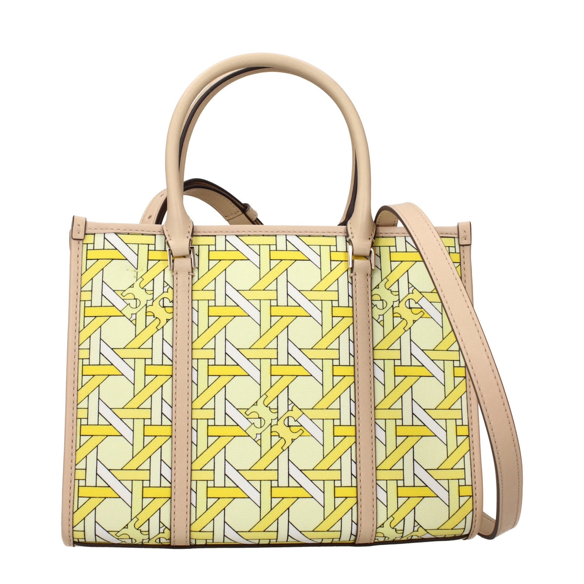 Tory Burch Yellow Fabric Handbag