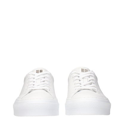 Givenchy White Leather Low Top Sneakers