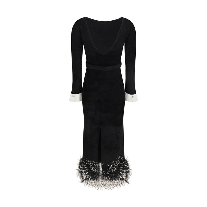 Self-Portrait Black Viscose Cocktail Dress