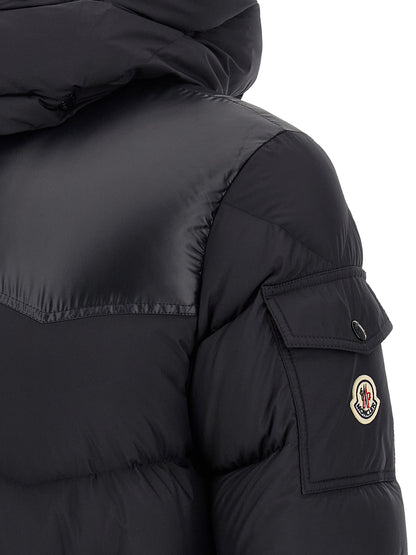 Moncler Black Polyester Full-Length Jacket