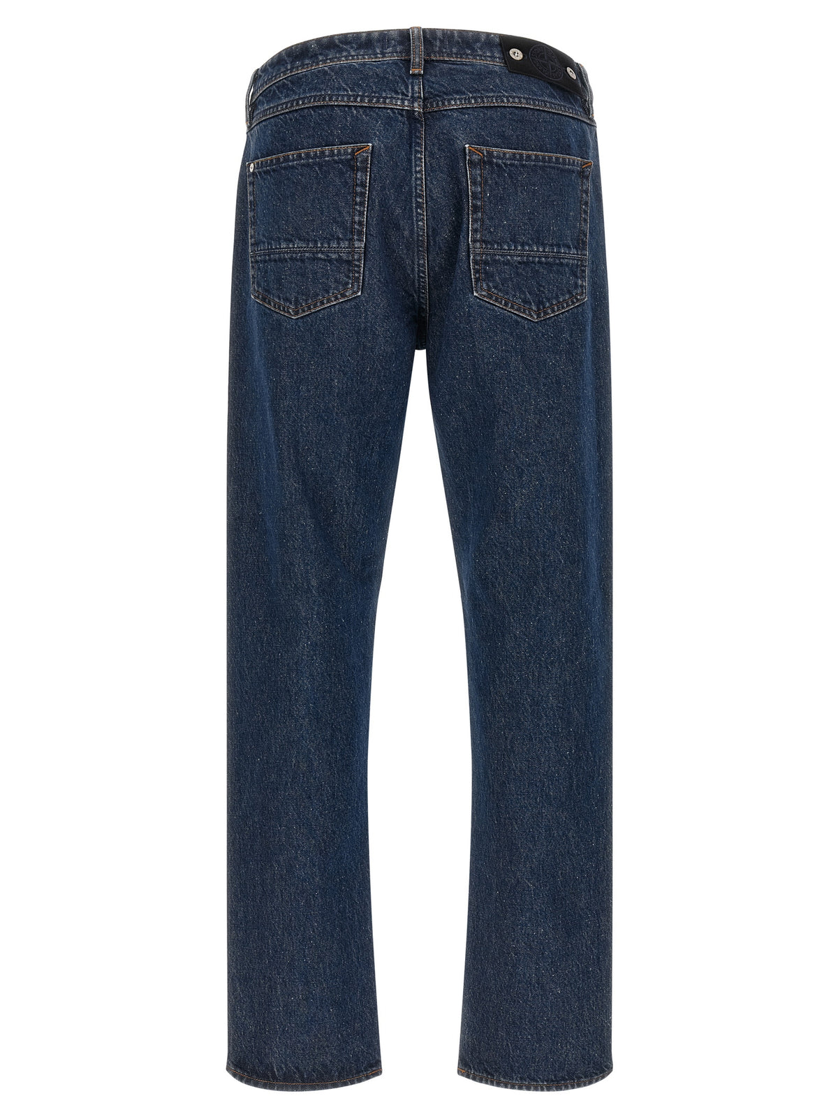 Stone Island Blue Cotton Straight-Leg Jeans