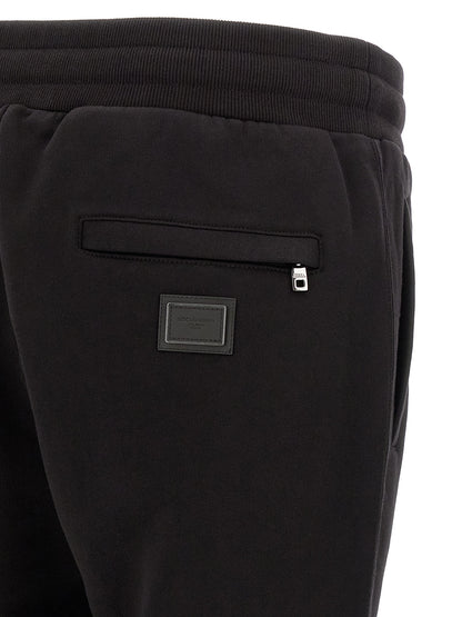 Dolce & Gabbana Black Cotton Joggers (Workout Pants)
