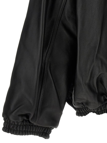SSSTEIN Black Lambskin Leather Jacket