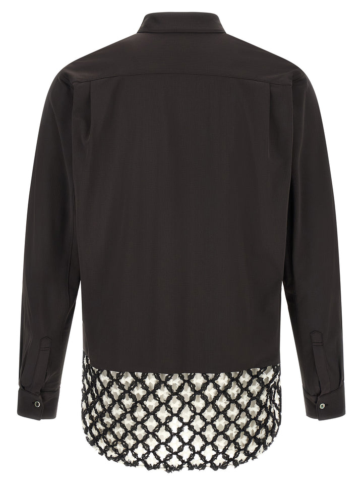 Comme Des Garçons Bicolor Polyester Blouse