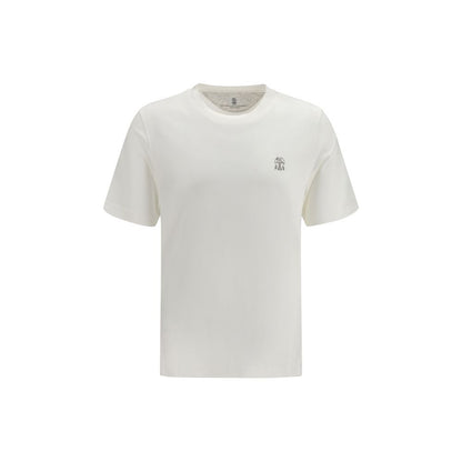 Brunello Cucinelli White Cotton T-Shirt