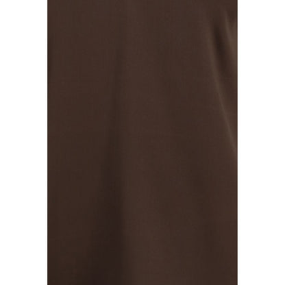 Brunello Cucinelli Brown Silk Sleeveles T-Shirt