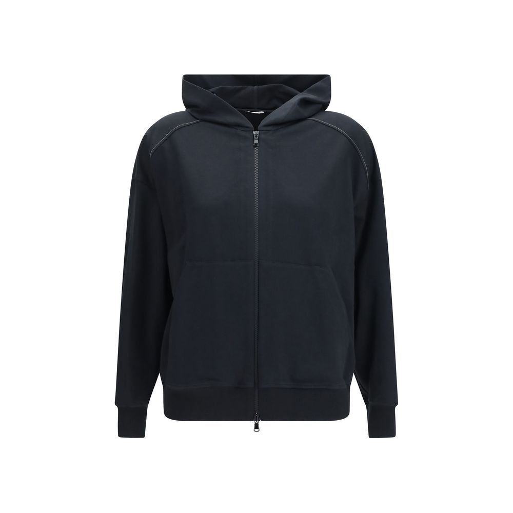 Brunello Cucinelli Black Cotton Sweatshirt