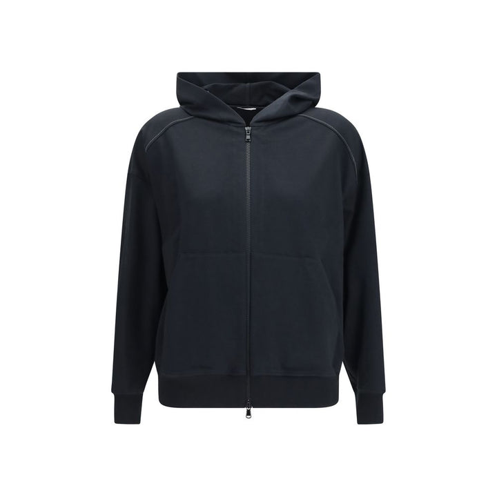 Brunello Cucinelli Black Cotton Sweatshirt