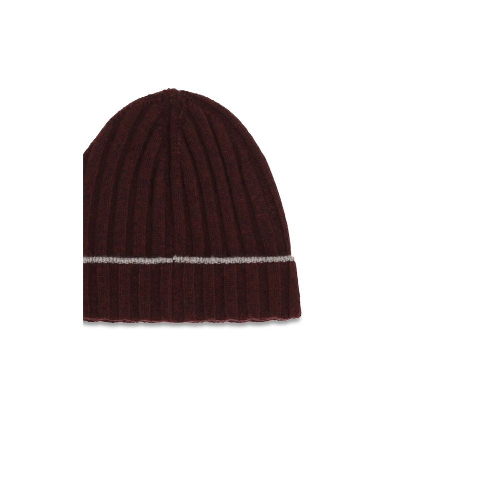 Brunello Cucinelli Bordeaux Cashmere Beanie