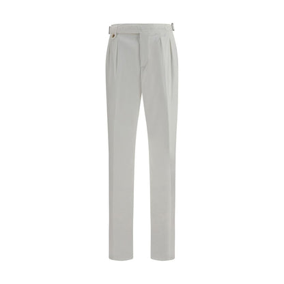 Brunello Cucinelli White Cotton Casual Pants