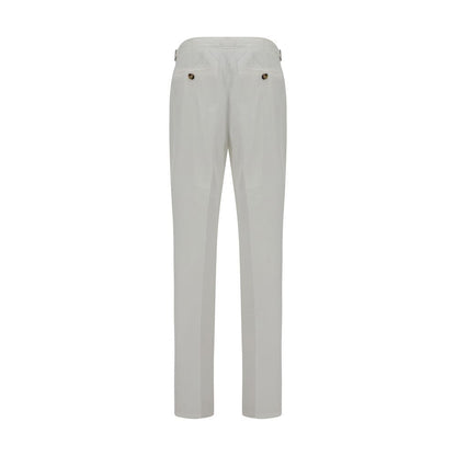 Brunello Cucinelli White Cotton Casual Pants