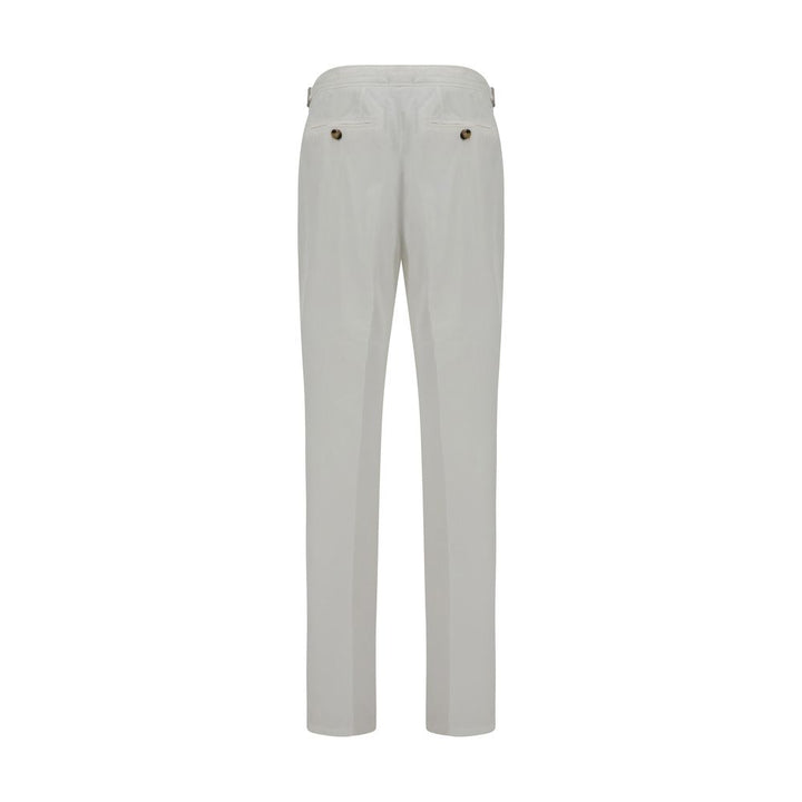 Brunello Cucinelli White Cotton Casual Pants