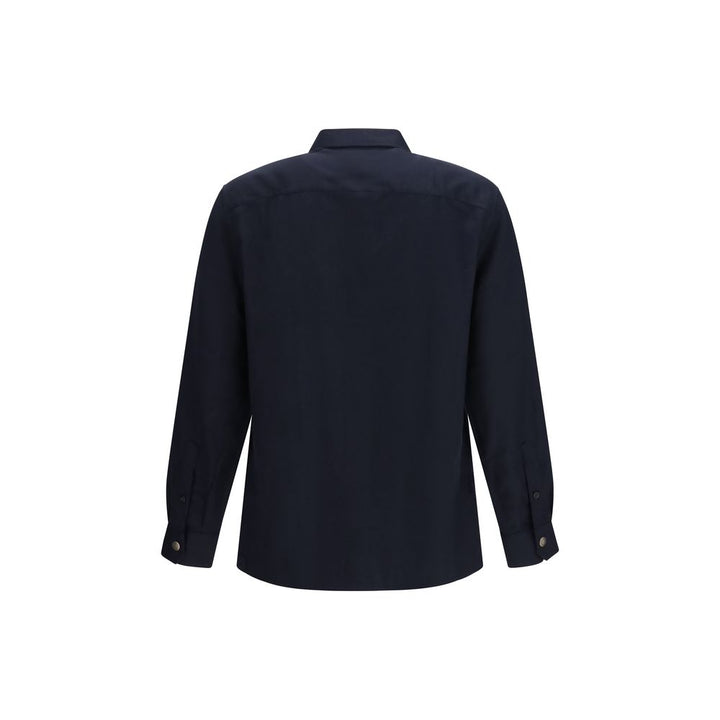 Brunello Cucinelli Blue Wool Oves Aries Shirt