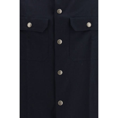Brunello Cucinelli Blue Wool Oves Aries Shirt