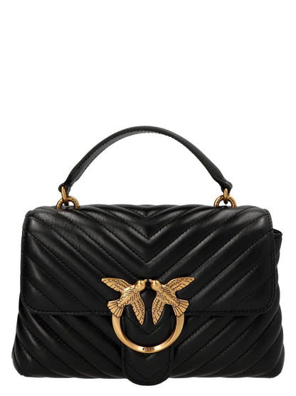 PINKO Black Lambskin Handbag
