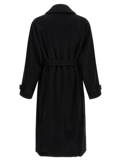SSSTEIN Black Wool Coat