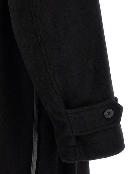 SSSTEIN Black Wool Coat