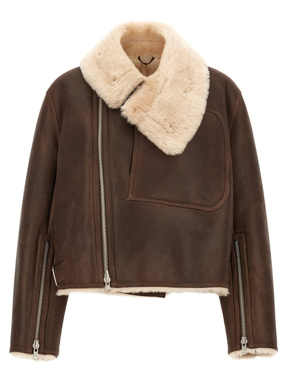 CO Brown Calfskin Leather Jacket
