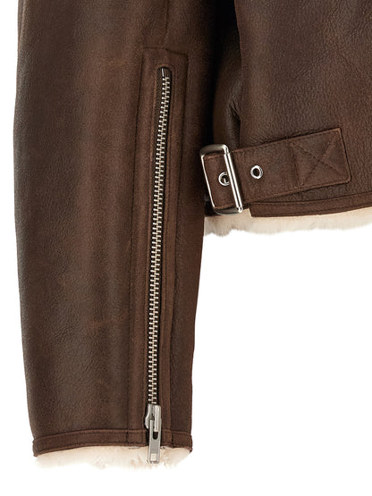 CO Brown Calfskin Leather Jacket